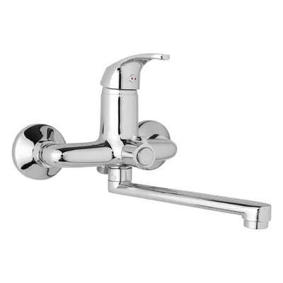 JB Sanitary SLIM A10 39 10 - Nástěnná umyvadlová a sprchová baterie 150 mm, otočný přepínač v tě