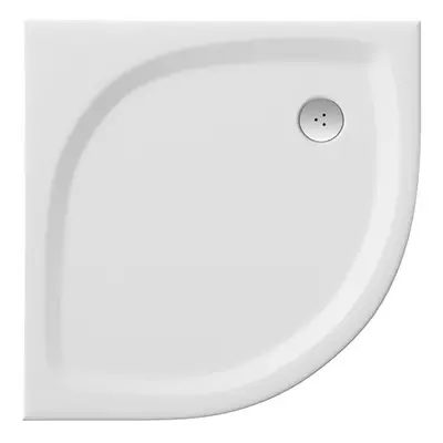 Ravak ELIPSO PRO FLAT 80 White, čtvrtkruhová sprchová vanička 80 x 80 cm