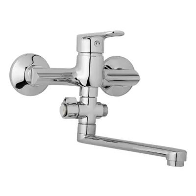 JB Sanitary Finery F10 37 00 - Nástěnná umyvadlová a sprchová baterie 150 mm, otočný přepínač, b