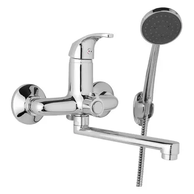 JB Sanitary SLIM A10 39 01 - Nástěnná umyvadlová a sprchová baterie 150 mm, otočný přepínač v tě