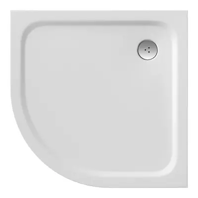 Ravak ELIPSO PRO CHROME 80 White, čtvrtkruhová sprchová vanička 80 x 80 cm