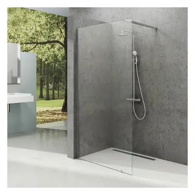 Ravak Walk-In Wall-110 v.200 bright alu+Transparent - skleněná stěna 110 cm, bez vzpěry