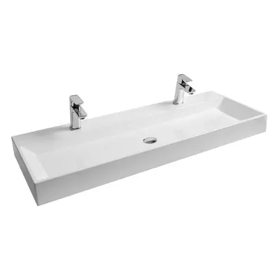 Ravak umyvadlo Natural Duo 1200 white bez přepadu s otvorem 1200 x 450 mm, do nábytku