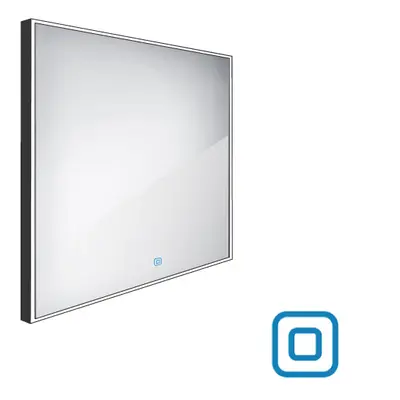 Nimco ZPC 13077V-90 - černé LED zrcadlo 700x700 s dotykovým senzorem