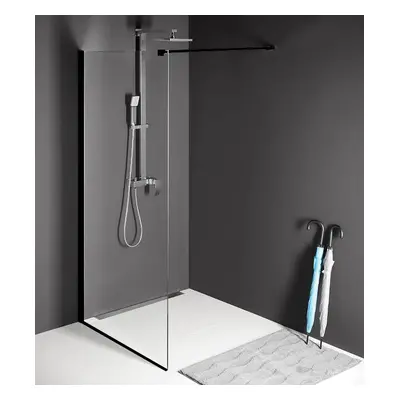 Polysan MODULAR SHOWER BLACK jednodílná zástěna pevná k instalaci na zeď, 1000 mm