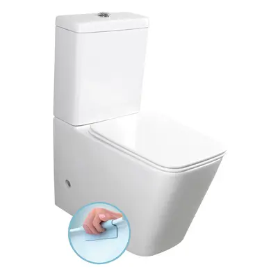 Sapho PORTO RIMLESS WC kombi, spodní/zadní odpad, bílá