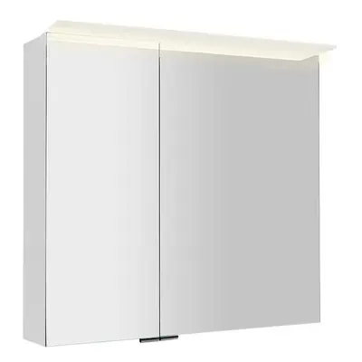 Sapho LINEX galerka s LED osvětlením, 80x70x15cm, bílá