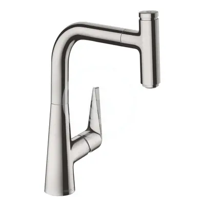 Hansgrohe 72822800 - Dřezová baterie s výsuvnou koncovkou, vzhled nerezu