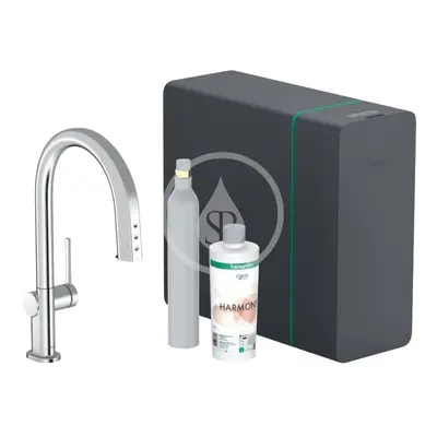 Hansgrohe 76806000 - Dřezová baterie s výsuvnou koncovkou, SodaSystem, sBox, chrom