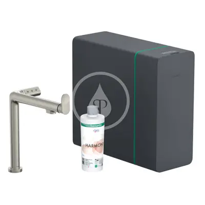 Hansgrohe 76837800 - Dřezová baterie, SodaSystem, sBox, vzhled nerezu