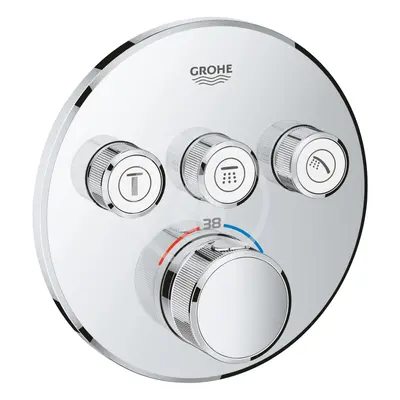 Grohe 29121000 - Termostatická sprchová podomítková baterie, 3 ventily, chrom