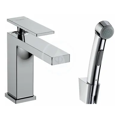 Hansgrohe 73210000 - Umyvadlová baterie s výpustí Push-Open a bidetovou sprškou, EcoSmart, chrom