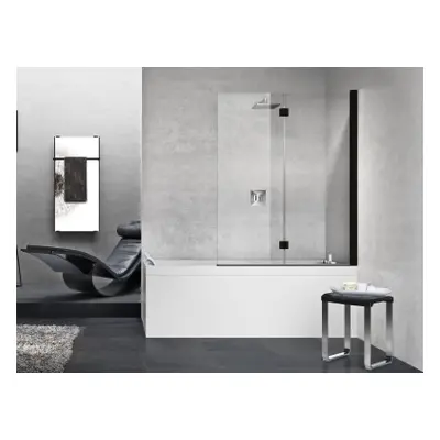 Santech Novellini 2-DÍLNÁ VANOVÁ ZÁSTĚNA YOUNG 1BSV MATT BLACK 120 x 150 cm 120 x 150 levé