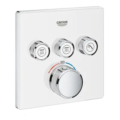 Grohe 29157LS0 - Termostatická vanová baterie pod omítku se 3 ventily, měsíční bílá