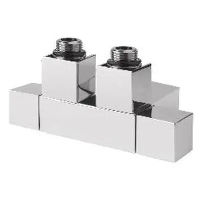 Sapho CUBE TWIN připojovací sada ventilů pro středové připojení, rozteč 50 mm, chrom