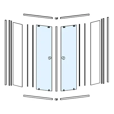 Aqualine Sklo pro HLF808Y, pohyblivá část