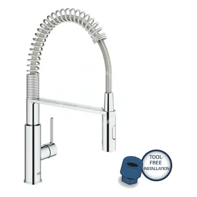 Grohe 30361000 - Dřezová baterie s flexibilním ramenem a sprškou, chrom