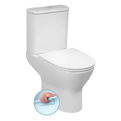 Bruckner DARIO RIMLESS WC kombi mísa s nádržkou, spodní/zadní odpad, bílá