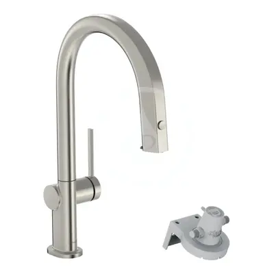 Hansgrohe 76826800 - Dřezová baterie s výsuvnou koncovkou a filtrační hlavicí, sBox, vzhled nere