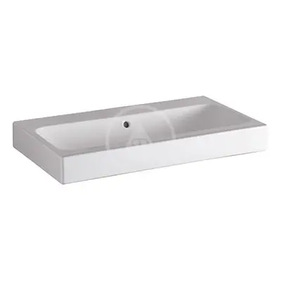 Geberit 124078600 - Umyvadlo 75x49 cm, bez otvoru pro baterii, s přepadem, s KeraTect, bílá