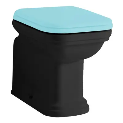 Kerasan WALDORF WC kombi mísa 40x68cm, spodní/zadní odpad, černá mat