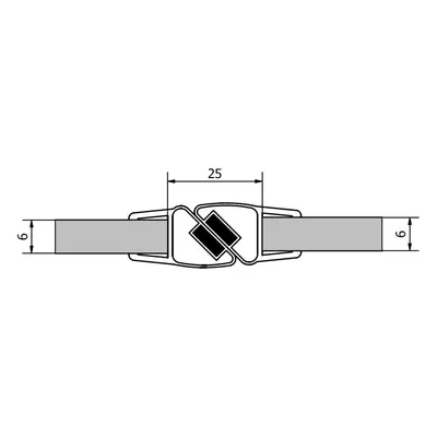 Polysan Sada dvou těsnění (magnet) na 6mm sklo, 2000mm (Vitra Line)