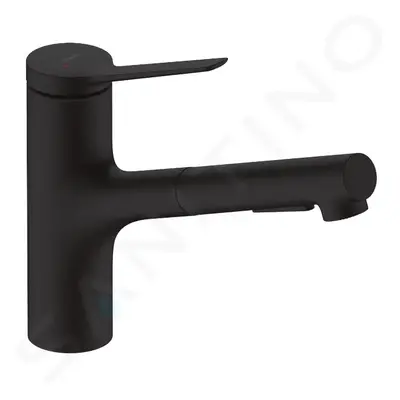 Hansgrohe 74800670 - Dřezová baterie 150, s výsuvnou sprškou, matná černá