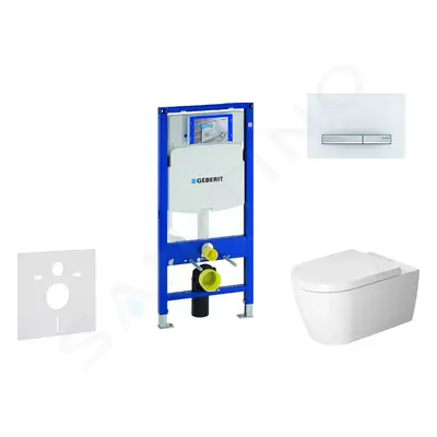 Geberit 111.300.00.5 NM8 - Modul pro závěsné WC s tlačítkem Sigma50, alpská bílá + Duravit ME by