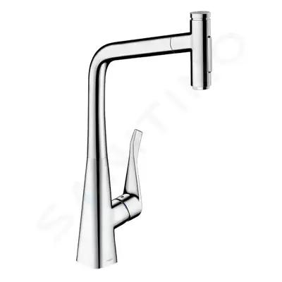 Hansgrohe 73816000 - Dřezová baterie M7117-H320 s výsuvnou sprškou, sBOX, chrom