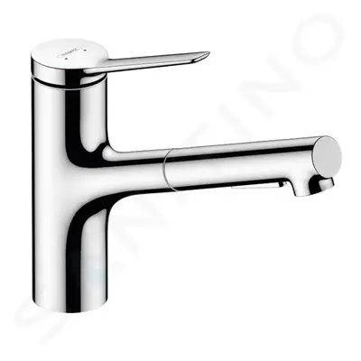 Hansgrohe 74810000 - Dřezová baterie 150, s výsuvnou sprškou, EcoSmart, chrom