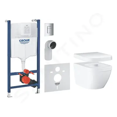 Grohe 39891000 - Set předstěnové instalace s příslušenstvím, klozetu Euro Ceramic a sedátka soft