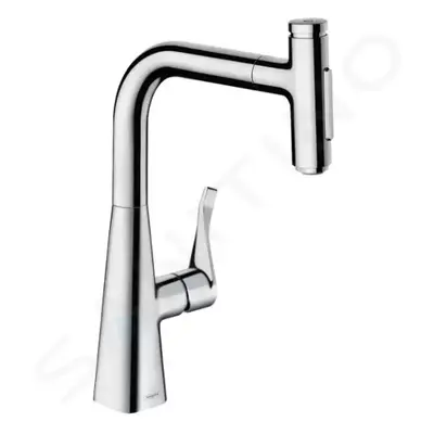 Hansgrohe 73822000 - Dřezová baterie Metris Select s výsuvnou sprškou, chrom