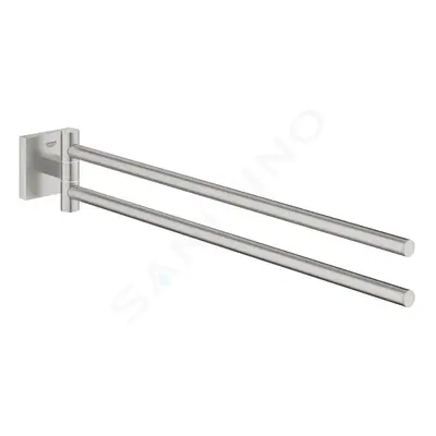 Grohe 40976DC0 - Dvojitý držák ručníků, délka 44 cm, supersteel