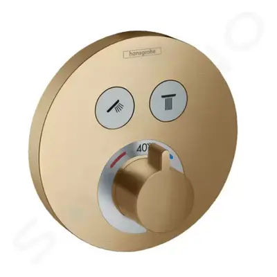 Hansgrohe 15743140 - Termostatická baterie pod omítku pro 2 spotřebiče, kartáčovaný bronz