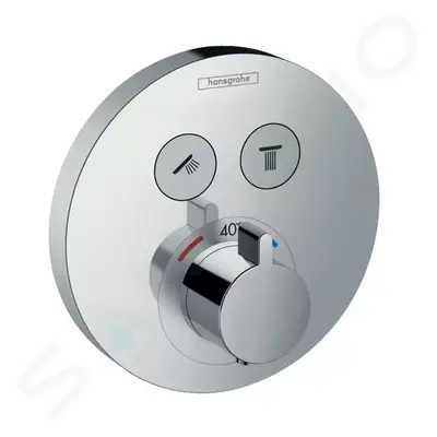 Hansgrohe 15743000 - Termostatická baterie pod omítku pro 2 spotřebiče, chrom