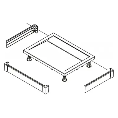 Ronal PWIU701207004 - Přední panel U hliníkový pro obdélníkovou vaničku 70×120 cm - bílý (Sanswi