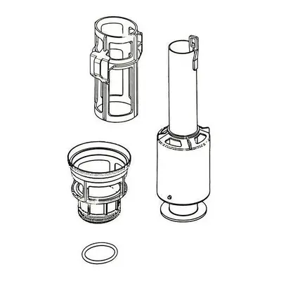 Liv-Fluidmaster LIV 195280 Vypouštěcí ventil pro podomítkové nádrže Tornado Stop tlačítko