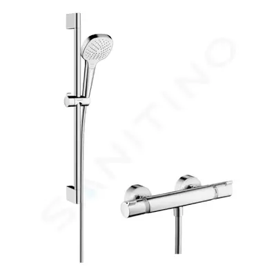 Hansgrohe 27081400 - Sprchový set Vario s termostatem, 3 proudy, sprchová tyč 65 cm, bílá/chrom