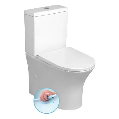 Bruckner LEON WC kombi, Rimless, spodní/zadní odpad, bílá