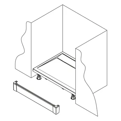 Ronal PWII07004 Přední panel hliníkový pro čtvercovou vaničku 70 cm - bílý (Sanswiss)