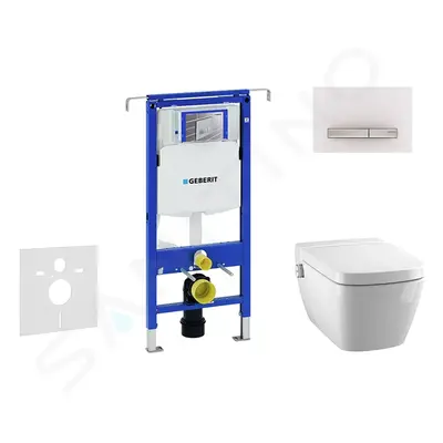 Geberit 111.355.00.5 NT8 - Modul pro závěsné WC s tlačítkem Sigma50, alpská bílá + Tece One - sp