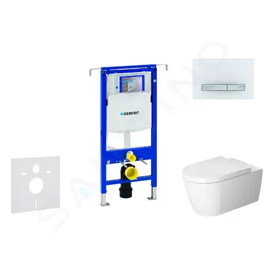 Geberit 111.355.00.5 NM8 - Modul pro závěsné WC s tlačítkem Sigma50, alpská bílá + Duravit ME by