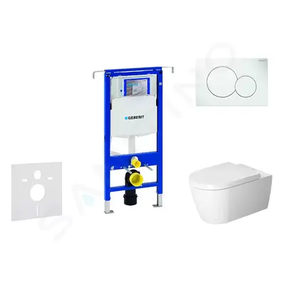 Geberit 111.355.00.5 NM1 - Modul pro závěsné WC s tlačítkem Sigma01, alpská bílá + Duravit ME by