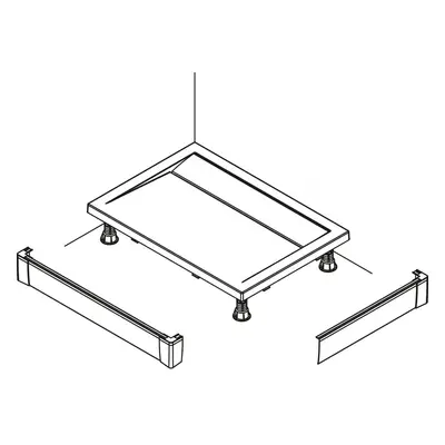 Ronal PWIL07010004 Přední panel L hliníkový pro obdélníkovou vaničku 70×100 cm - bílý (Sanswiss)