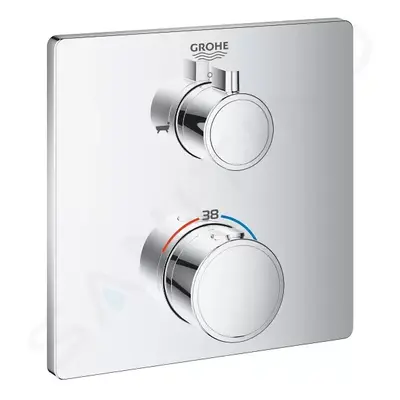 Grohe 24080000 - Termostatická vanová baterie pro 2 spotřebiče, chrom