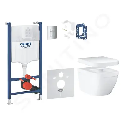 Grohe 39889000 - Set předstěnové instalace, klozetu Euro Ceramic a sedátka softclose, tlačítko S