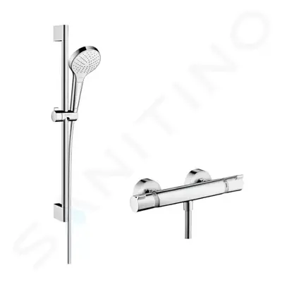 Hansgrohe 27013400 - Sprchový set Vario s termostatem, 3 proudy, sprchová tyč 65 cm, bílá/chrom