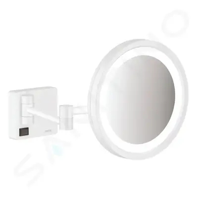 Hansgrohe 41790700 - Kosmetické nástěnné zrcátko s LED osvětlením, matná bílá