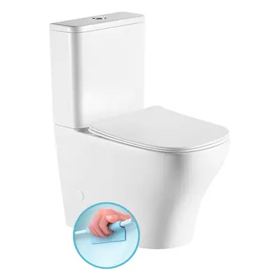 Sapho BELLO RIMLESS WC kombi, spodní/zadní odpad, bílá