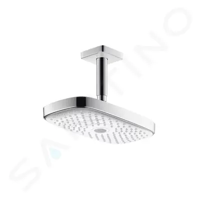 Hansgrohe 26608400 - Hlavová sprcha 300 2jet s přívodem od stropu 10 cm, EcoSmart, bílá/chrom